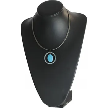 Náramek E.L. 22 B Oválek v kruhu Tyrkys