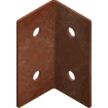 Zahradní obrubník CORGARDEN Modo Spojka na zahradní obrubník 3 × 3 × 6 cm, cortenm, rohová
