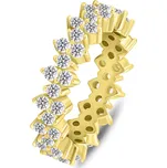 Brilio Silver Pozlacený prsten se třpytivými zirkony RI137Y 50 mm (Ag925/1000, 4,2 g)