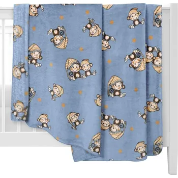 Dětské zboží BELLATEX Ella 2513/111 100 × 150 cm, opička modrá