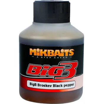 Nástraha Mikbaits BiG Booster BigB Broskev Black pepper 250ml
