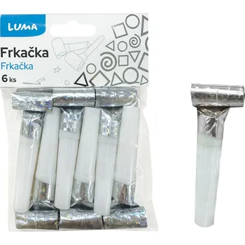 Party dekorace LUMA Frkačka holografická stříbrná, 6 ks