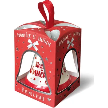 Vánoce Nekupto Vánoční zvonek s potiskem Skvělá vnučka