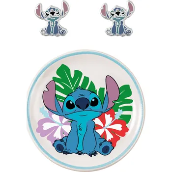 Šperk Disney dětský set dětských náušnic s motivem Stitch a podnos na šperky SF00678L.PH