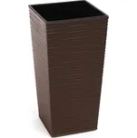 LAMELA Květináč FINEZIA DLUTO - vroubek, 40 x 40 cm, výška 75 cm, moka