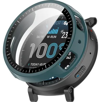 VSECHNONAMOBIL 133774 PC FULL COVER Plastový kryt se sklem pro Amazfit Active Max zelený