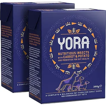 Krmivo pro psa YORA paštika z hmyzu s mrkví a bramborem 2 × 390 g
