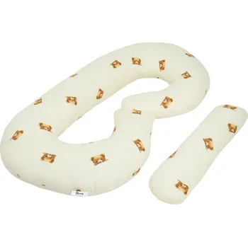 Kojící polštář Flumi Těhotenský polštář typ C, krémový s medvídky