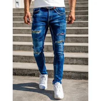 Tmavě modré pánské džíny slim fit s páskem Bolf 80034W0 - 29/S