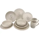 Clay Keramická jídelní souprava Cream Charm - talíře, misky, hrnky - 10 ks