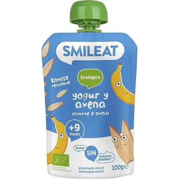 Dětská výživa Smileat Bio Kapsička 100 g Řecký Jogurt, Banán a Oves
