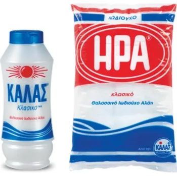 KALAS Jemná mořská sůl CLASSIC 250 g + HERA Jemná jodizovaná 1 kg