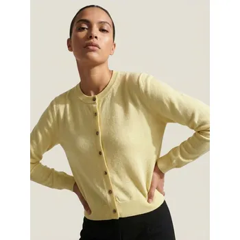 Dámský svetr Sinsay - Klasický propínací kardigan - žlutá - 132IJ-10X - 132IJ-10X-XL