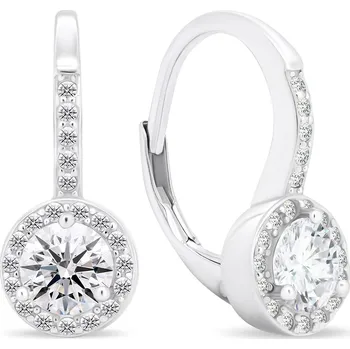 Oblečení a móda Brilio Silver Třpytivé stříbrné náušnice s čirými zirkony EA442W (Ag 925/1000, 2,97 g)