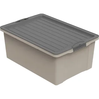 Úložný box ROTHO Compact úložný box s víkem A3, 38 l cappuccino