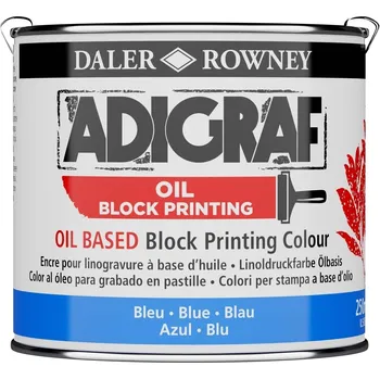 Výtvárné potřeby Daler Rowney Adigraf Block Printing Oil Barva na linoryt Blue 250 ml