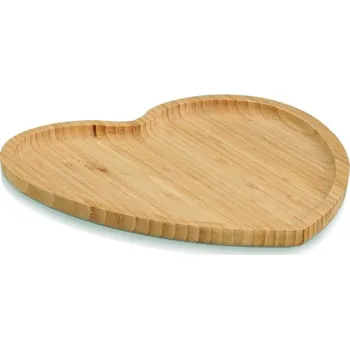 Kuchyňské prkénko ZELLER Servírovací prkénko Srdce, bambus 27 × 25 cm