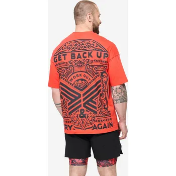 Pánské tričko DOMYOS Pánské fitness tričko L ORANŽOVÁ