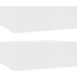 Nástěnné noční stolky 2 ks bílé 40 x 30 x 15 cm dřevotříska