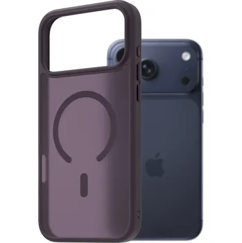 Pouzdro na mobilní telefon AlzaGuard Matte Case Compatible with Magsafe pro iPhone 17 Pro Max tmavě fialový