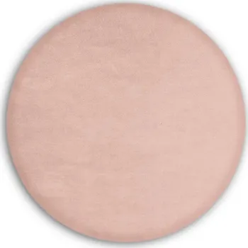 Čalouněný nástěnný panel kolo - průměr 20 cm, výška 5 cm - světle růžová
