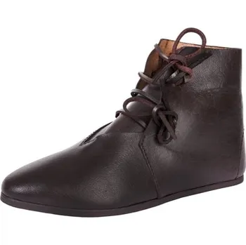 Karnevalový kostým imago Kotníkové šněrovací boty, tmavě hnědé, velikost bot 43