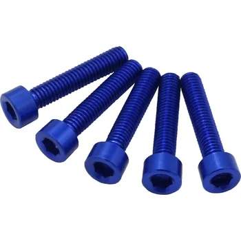 Nářadí na motocykly SEFIS šroubky CNC 7075 M6 30mm 5ks modrá
