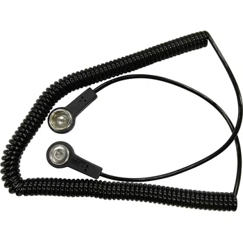 elektrický kabel BJZ C E-191 086 ESD zemnicí kabel 2.40 m tlačítko 10,3 mm, tlačítko 4 mm