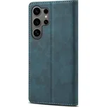 Lenuo Leather flipové pouzdro pro Samsung Galaxy S24 Ultra modrá