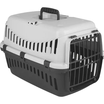přepravka pro zvíře DOCHTMANN Přepravka pro kočky a psy 45 × 31 × 31 světle šedá