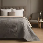 PŘEHOZ NA POSTEL LAMIA 170X210 CM TMAVĚBÉŽOVÁ