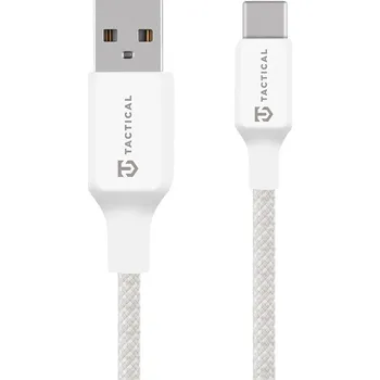 Datový kabel Tactical Stitch Thread Cable USB-A/USB-C 1m White