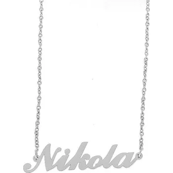 Náramek Ewena Řetízek z oceli se jménem Nikola stříbrný