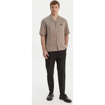 Pánská košile HUGO Košile Espino 50560593 Hnědá Oversize XL