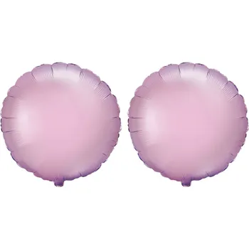 Balónek FLEXMETAL Balón foliový - kulatý, pastelový fialový, lilie, 45 cm, 2 ks