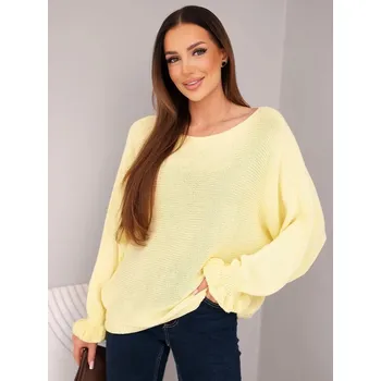 Dámský svetr Pastelový dámský svetr 2506 s řasením, VELIKOST UNI ( S, M , L )