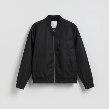 Dámský kabát Reserved - Bomber bunda se stojáčkem - černý - 666IE-99X - 666IE-99X-XL