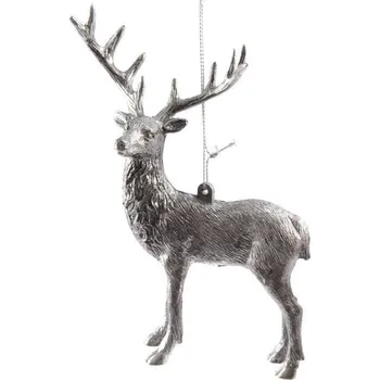 Vánoce HIGHLIFE Závěsná ozdoba - Jelen, stříbrný