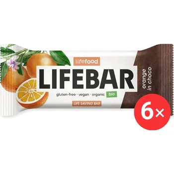 Lifefood Lifebar InChoco Pomerančová RAW BIO 6 x 40 g