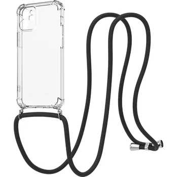 Pouzdro na mobilní telefon AlzaGuard Luxe Lanyard Case pro iPhone 12 Mini černý