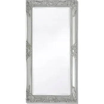 Zrcadlo Zrcadlo nástěnné v barokním stylu, 100x50 cm, stříbrné