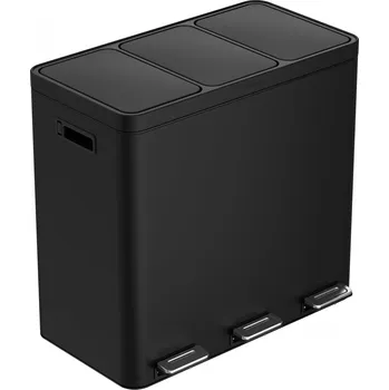 Odpadkový koš Siguro SmartSort 3x 20 l 63 × 58,9 × 37,6 cm černý