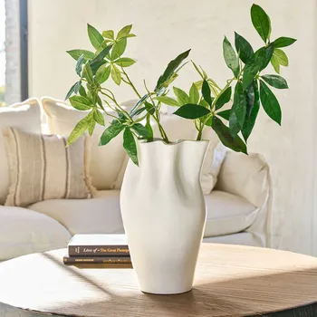 Váza Váza Palomira, bílá, V/Š/H cca 38/22/20 cm