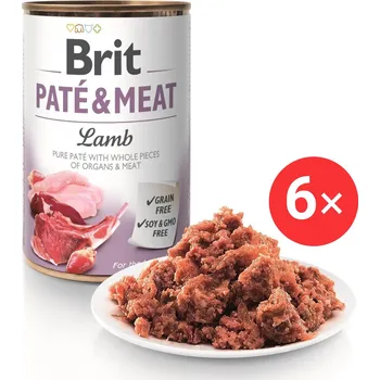Krmivo pro psa Brit Paté & Meat Lamb 6 × 400 g