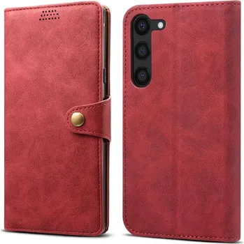 Pouzdro na mobilní telefon Lenuo Leather flipové pouzdro pro Samsung Galaxy S23, červená
