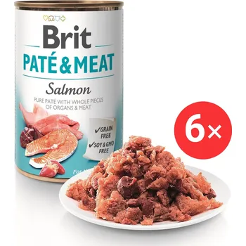 Krmivo pro psa Brit Paté & Meat Salmon 6 × 400 g