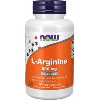 Doplněk stravy NOW Foods L-Arginin 500mg,100 rostlinných kapslí