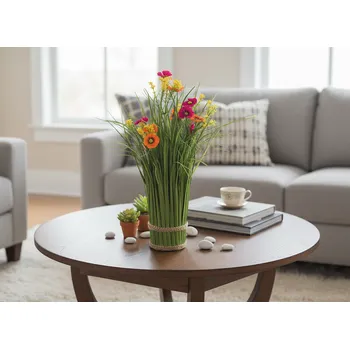 umělá květina Dekorační travina s lučními květy SANDRA výška 35 cm 735790