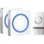 Solight 2x bezdrátový zvonek, do zásuvky, 120m, bílý