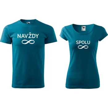 Svatební trička nekonečno Barva: Petrolejová, Velikost dámského trička: S, Velikost pánského trička: XL